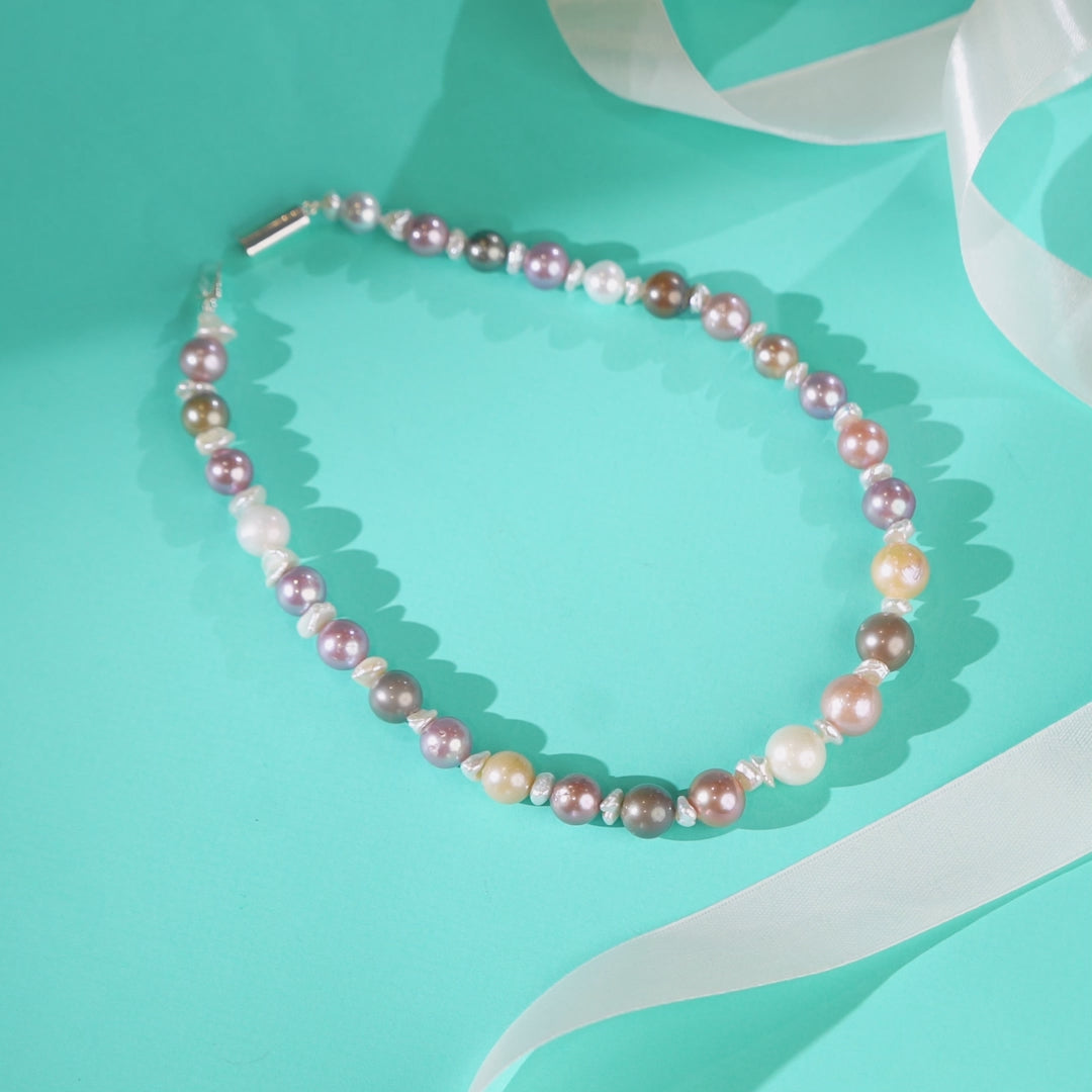 Multi-Colored Freshwater Cultured Pearl Necklace
